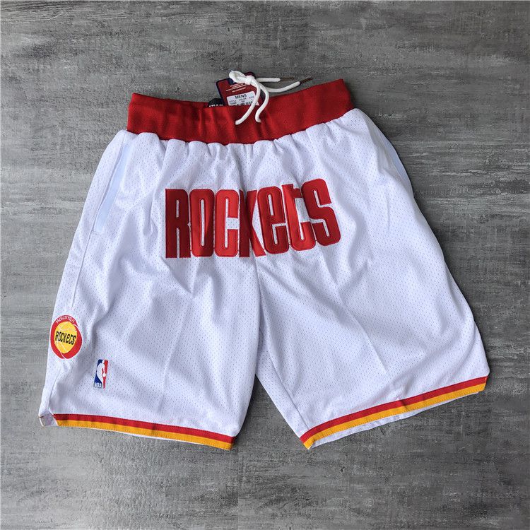 Men NBA 2021 Houston Rockets White Shorts->houston rockets->NBA Jersey